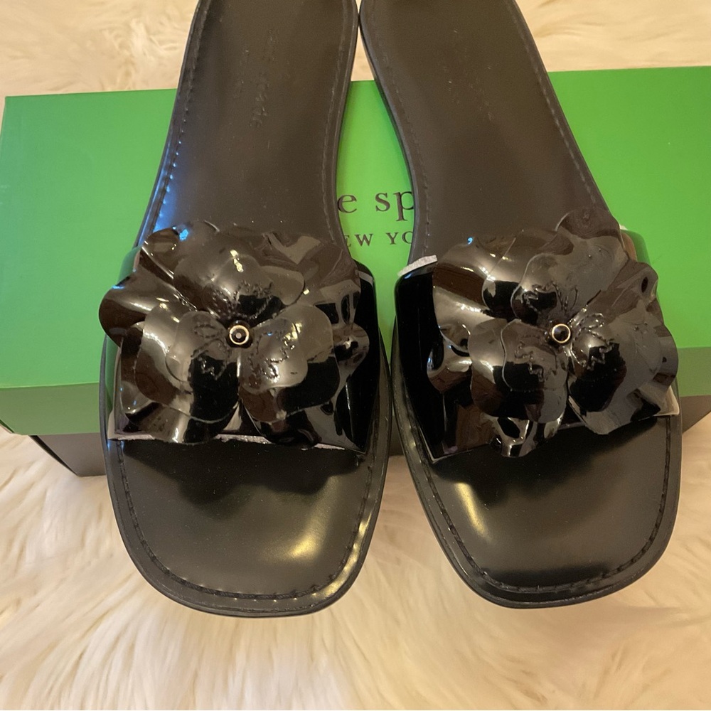 Kate Spade Santana Slides Sandals - New in Box - Size 8 - Black - Picture 4 of 10
